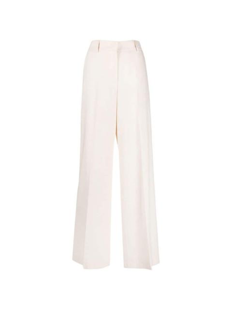 straight-leg tailored trousers