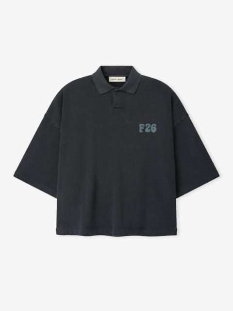 ESSENTIALS Heavy Jersey Cropped Polo