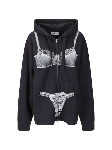 VAQUERA trompe l'oeil zip-up hoodie