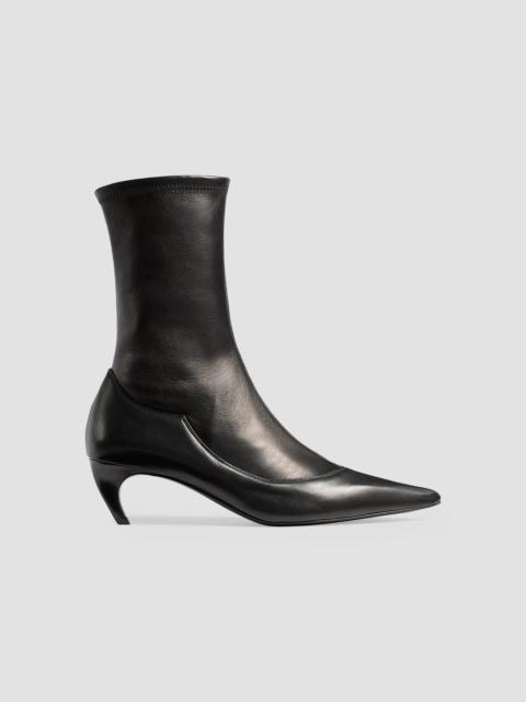 KHAITE Women's Valerie 55MM Leather Ankle Boots - Black