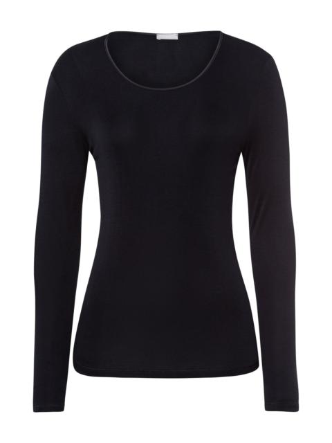 HANRO Pure Silk Fitted Silk Crew Neck Top