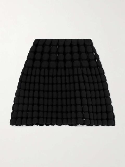 Cutout knitted mini skirt