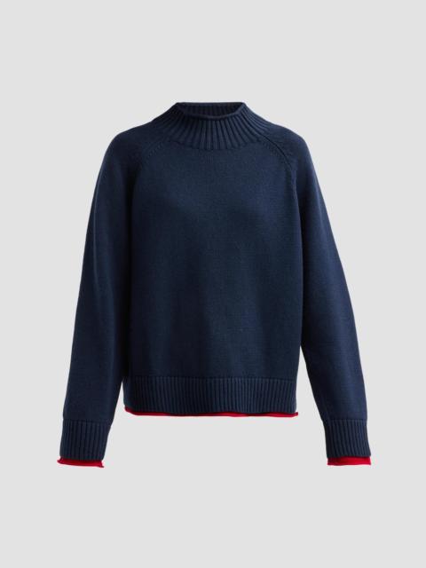 rag & bone Women's Hazel Rollneck Cotton-Wool Sweater - Navy
