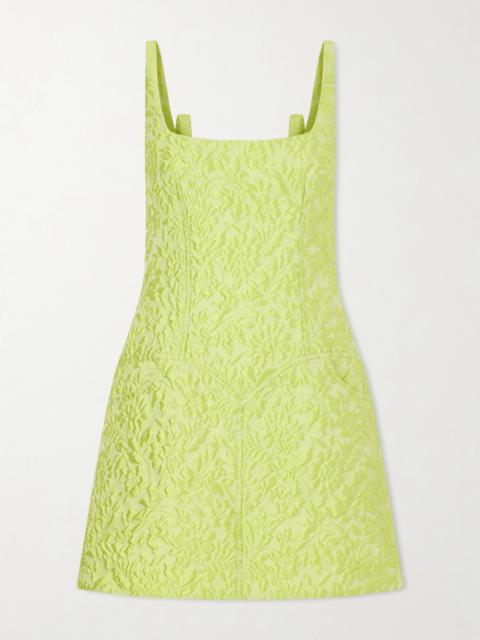 EMILIA WICKSTEAD Floral Silk-blend Jacquard Mini Dress