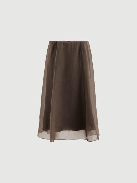 Brunello Cucinelli Crispy silk circle skirt