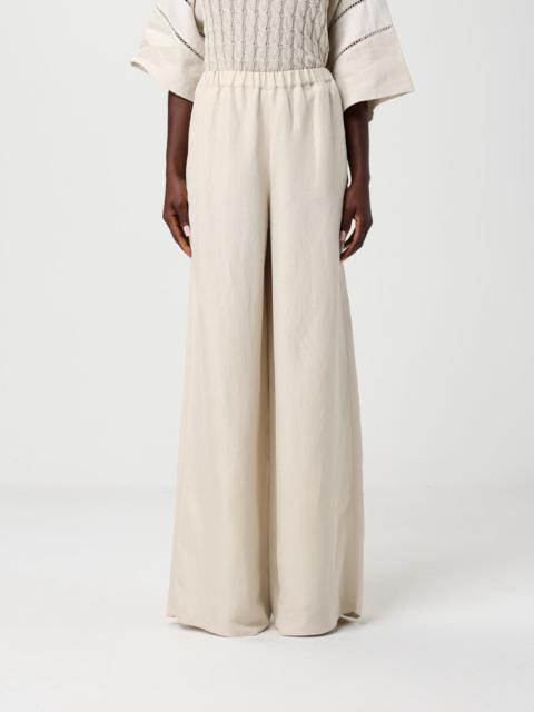 Max Mara MAX MARA Linen And Silk Palazzo Trousers