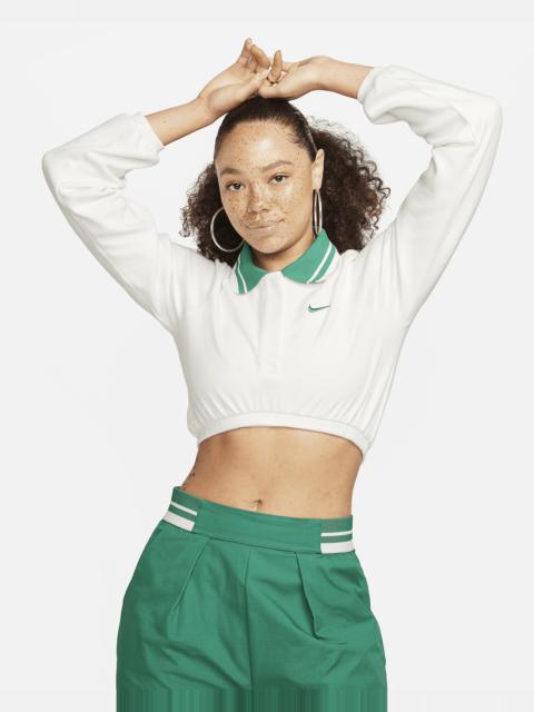 Women's Nike Sportswear Collection Cropped Long-Sleeve Polo