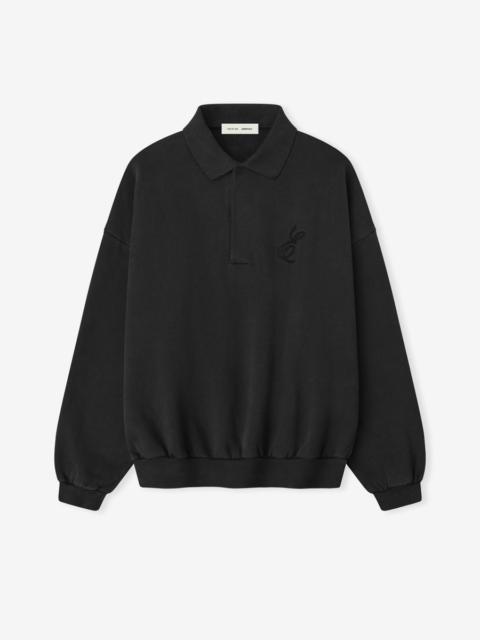 ESSENTIALS Embroidered Classic Polo Sweatshirt