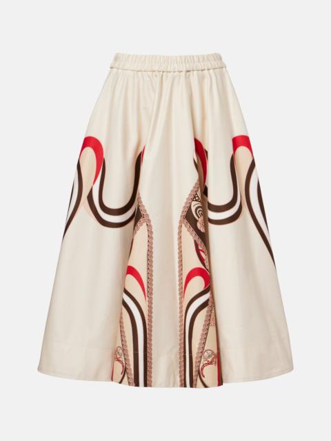La DoubleJ Ballerina cotton gabardine midi skirt