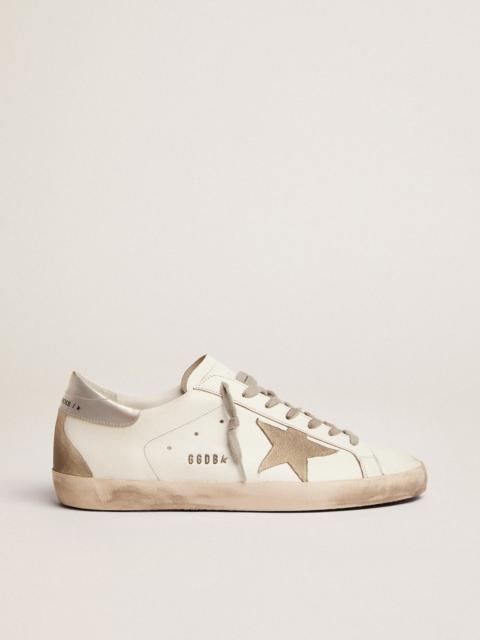 Golden Goose Men's Super-Star with silver heel tab and lettering