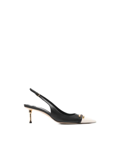ELISABETTA FRANCHI two-tone buckle pumps