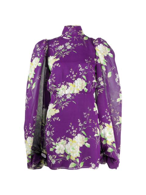 THE ATTICO Gobi floral-print mini dress