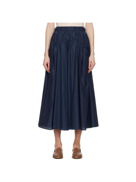 Navy Eracle Midi Skirt