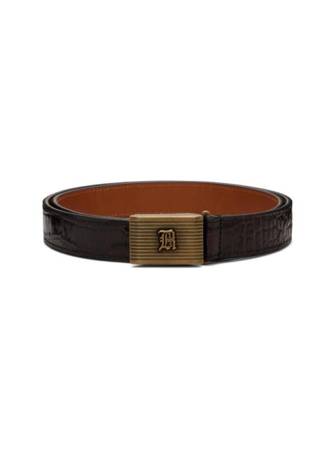 R13 Brown Box Buckle Belt