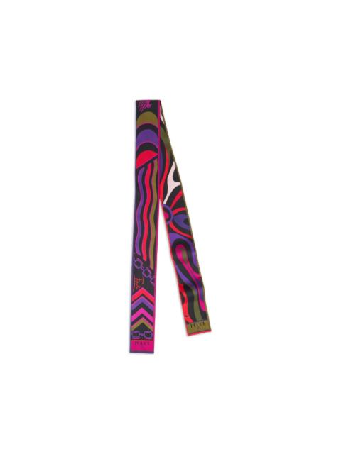 PUCCI Istrice marmo-print silk scarf