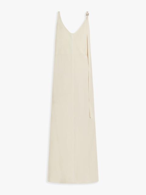 Sportmax UNIONE Long dress with removable shoulder strap detail
