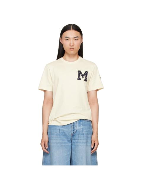 Moncler Beige Cotton Jersey Monogram T-shirt