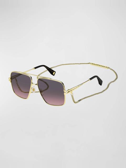 Marc Jacobs ICON OVERSIZED BUTTERFLY SUNGLASSES | REVERSIBLE 