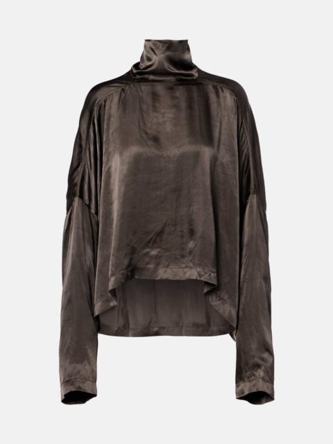 Rick Owens Jumbo Tabard asymmetric satin top