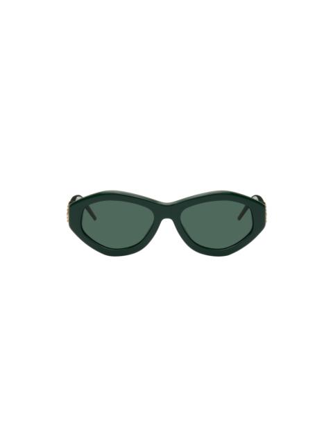 CASABLANCA Green Monogram Plaque Sunglasses