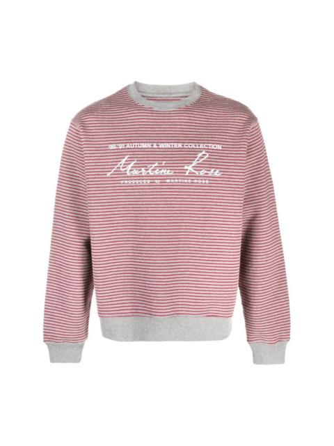 Martine Rose logo-print striped sweatshirt