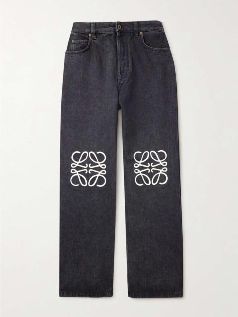 Loewe Anagram Straight-Leg Logo-Appliquéd Jeans
