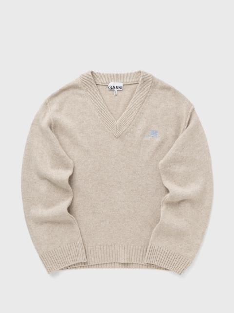 GANNI Core Future Wool Mix V-neck