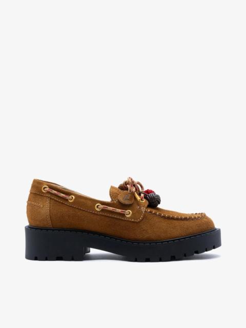 Larroudé Cyprus Lugsole Loafer Russet Suede