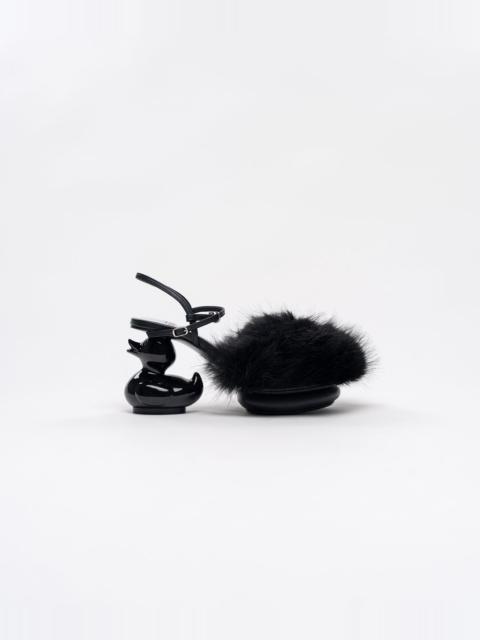 Maison MIHARAYASUHIRO Duck Heel Fur Sandals