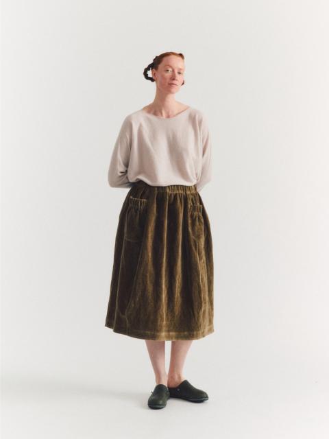 CASEY/CASEY GHOST SKIRT - MID VELVET - TAUPE