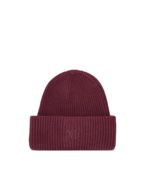 Max Mara ribbed logo beanie