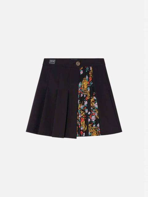 VERSACE JEANS COUTURE Sun Flower Garland Pleated Skirt