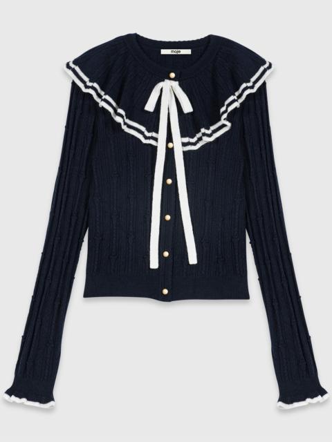 maje Layered cape cardigan