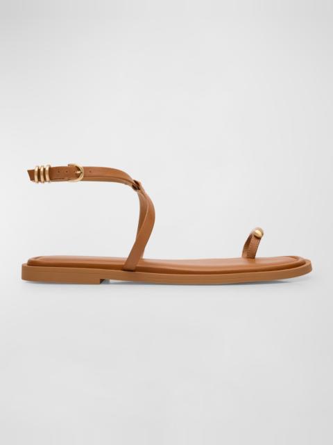 rag & bone Geo Leather Toe-Ring Flat Sandals