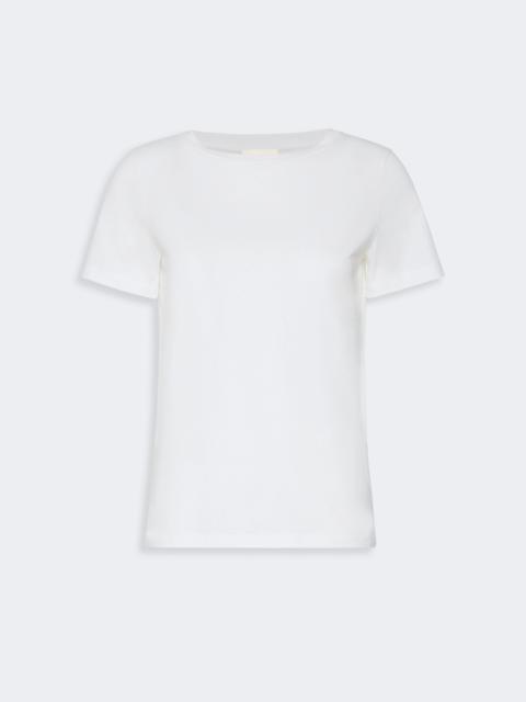 WEEKEND Max Mara MULTIB Stretch jersey basic T-shirt - WHITE