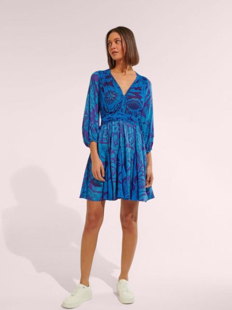 Poupette St Barth Mini Dress Anabelle - Blue Gauguin
