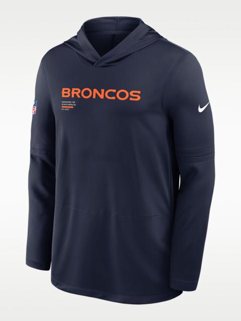 Nike Denver Broncos Pure Fury Sideline Men's Nike Dri-FIT NFL Long-Sleeve Hooded Top