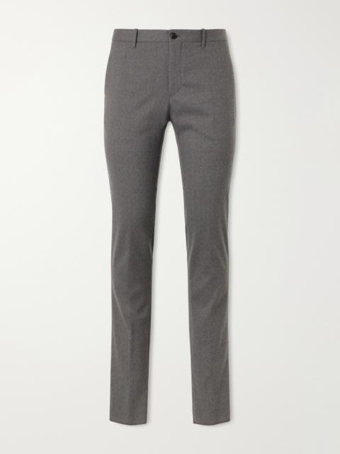 SLOWEAR Straight-Leg Wool-Blend Tekno Flannel Trousers