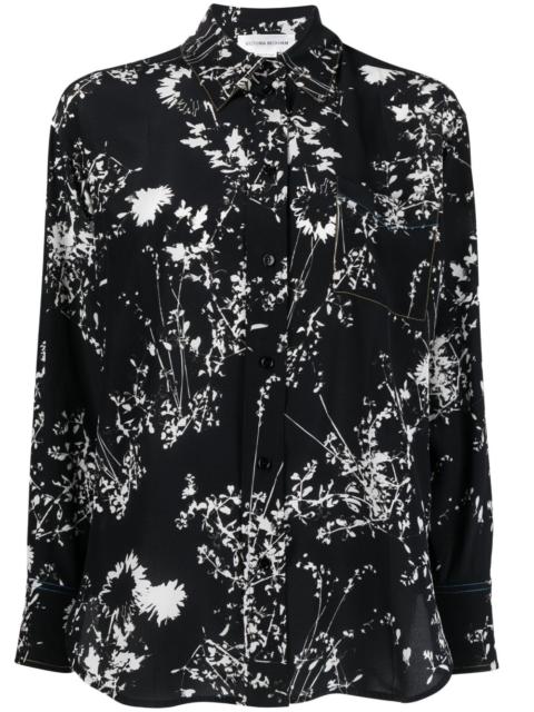 Victoria Beckham floral-print silk shirt
