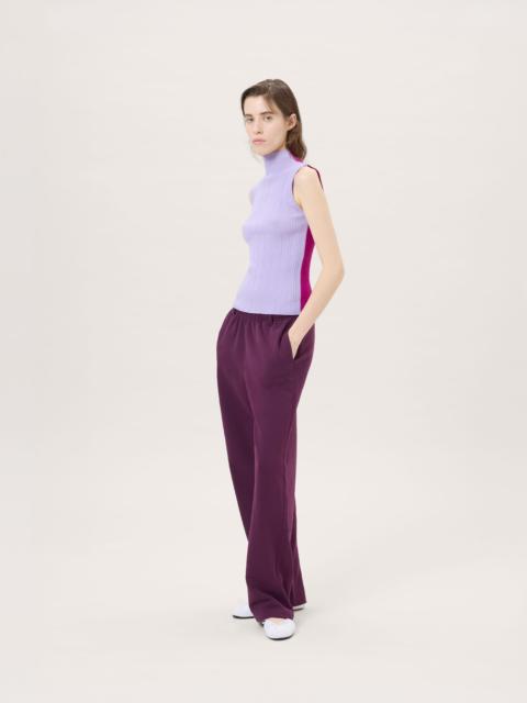 PANGAIA Womens Midweight Straight Leg Logo Track Pants - Nocturne Plum
