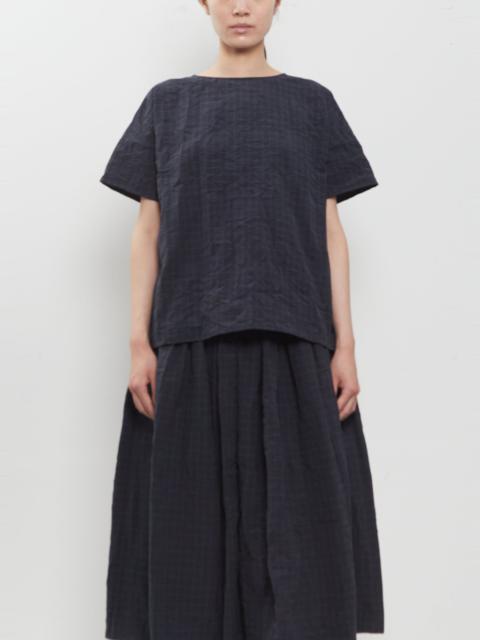apuntob Grid Tech Cotton Short Sleeve Top