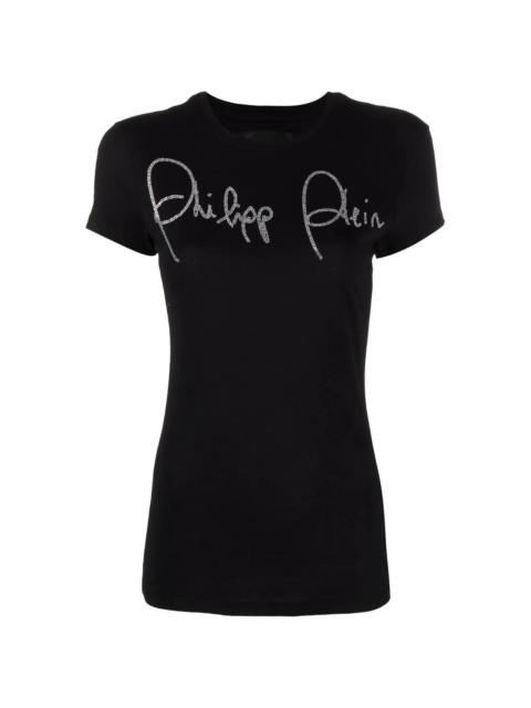 crystal-embellished short-sleeved T-shirt