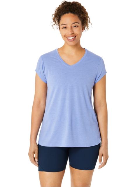Asics WOMEN'S HEATHER VNECK TOP