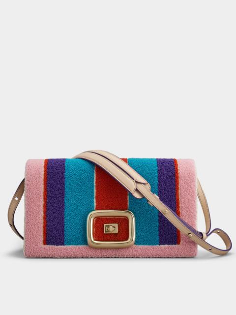 Roger Vivier Viv' Choc Metal Buckle Summertime Bag in Fabric