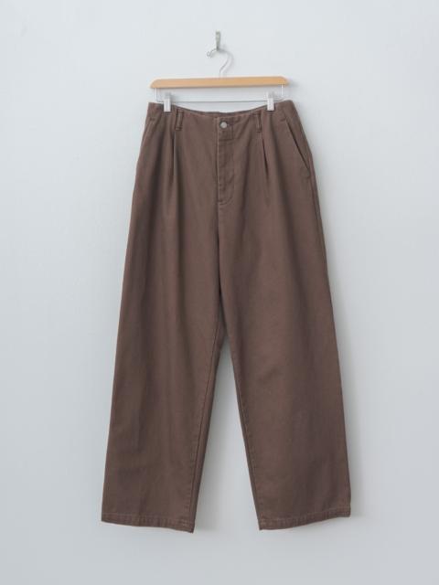 YOKE 1pleated Wide Tapered Trousers - Brown