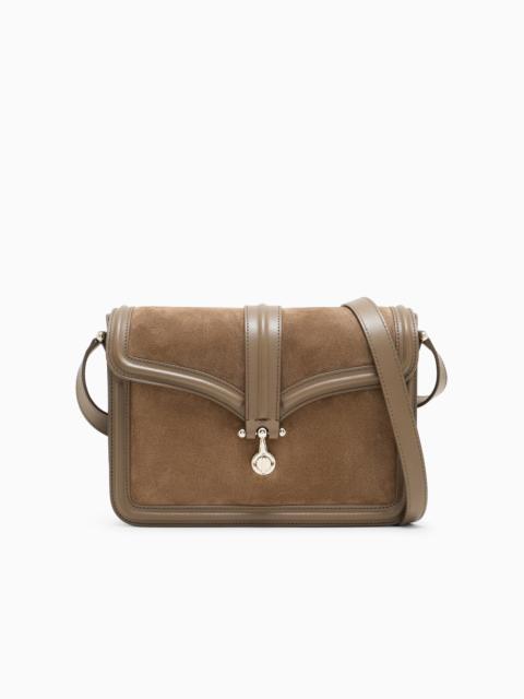 GIORGIO ARMANI CROSSBODY BAG IN SUEDE AND SMOOTH LEATHER