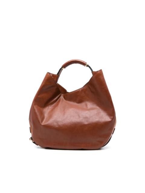 Moschino handle leather shoulder bag