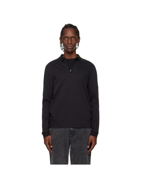 BOSS Black Two-Tone Structure Mercerised-Cotton Polo