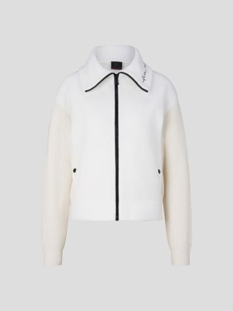 BOGNER Britt Knitted fleece jacket in Off-white