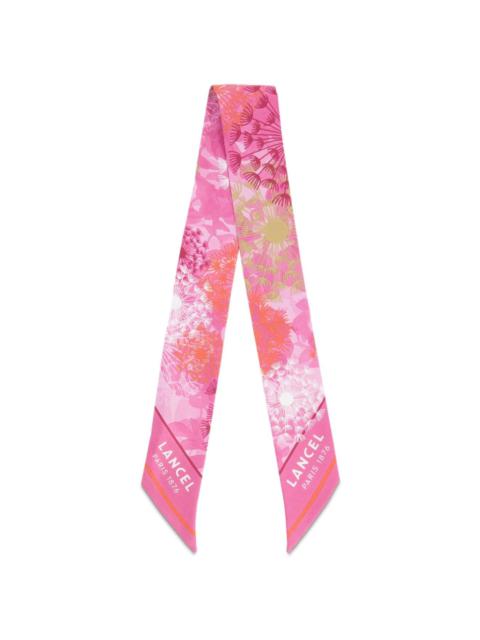 LANCEL Fireworks-print silk scarf